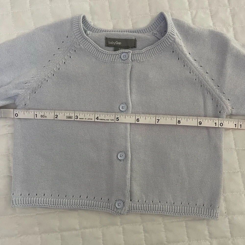 GAP Baby Girl Light Blue  Knit Sweater size 12-18 months Eastern  100% Cotton